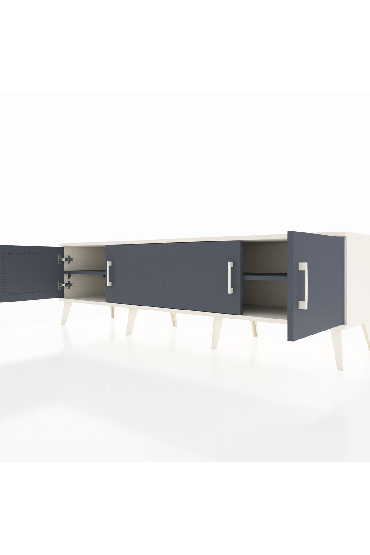 Hyperion TV Ünitesi 2 Raflı 4 Kapaklı 176x44x51 Aytaşı-Antrasit/Antrasit