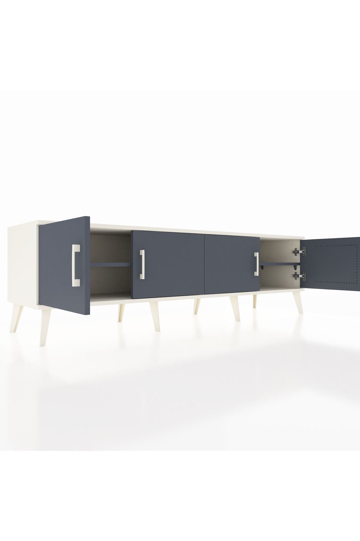 Hyperion TV Ünitesi 2 Raflı 4 Kapaklı 176x44x51 Aytaşı-Antrasit/Antrasit