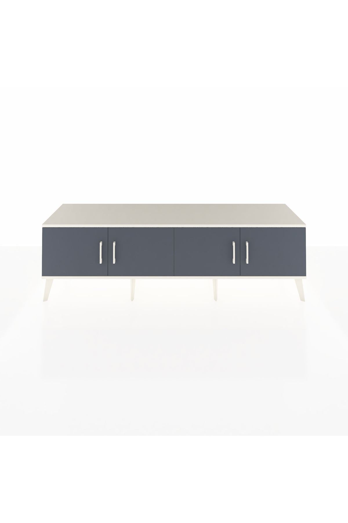 Hyperion TV Ünitesi 2 Raflı 4 Kapaklı 176x44x51 Aytaşı-Antrasit/Çam