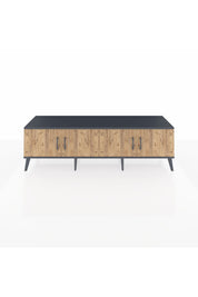 Hyperion TV Ünitesi 2 Raflı 4 Kapaklı 176x44x51 Antrasit-Çam/Aytaşı