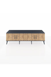 Hyperion TV Ünitesi 2 Raflı 4 Kapaklı 176x44x51 Antrasit-Çam/Antrasit