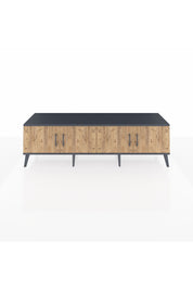 Hyperion TV Ünitesi 2 Raflı 4 Kapaklı 176x44x51 Antrasit-Çam/Çam