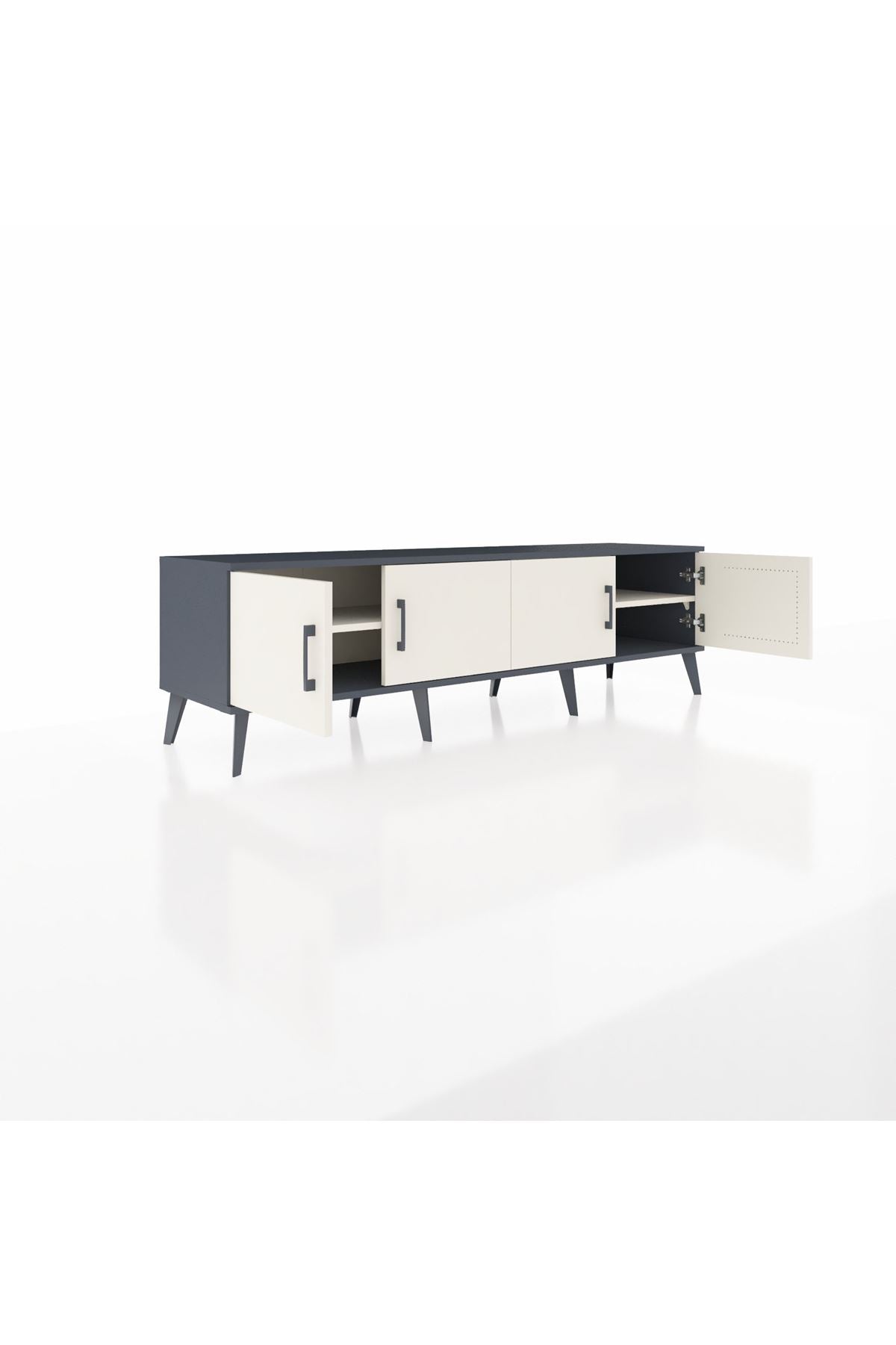 Hyperion TV Ünitesi 2 Raflı 4 Kapaklı 176x44x51 Antrasit-Aytaşı/Aytaşı