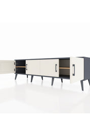 Hyperion TV Ünitesi 2 Raflı 4 Kapaklı 176x44x51 Antrasit-Aytaşı/Çam