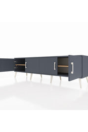 Hyperion TV Ünitesi 2 Raflı 4 Kapaklı 176x44x51 Antrasit-Antrasit/Çam