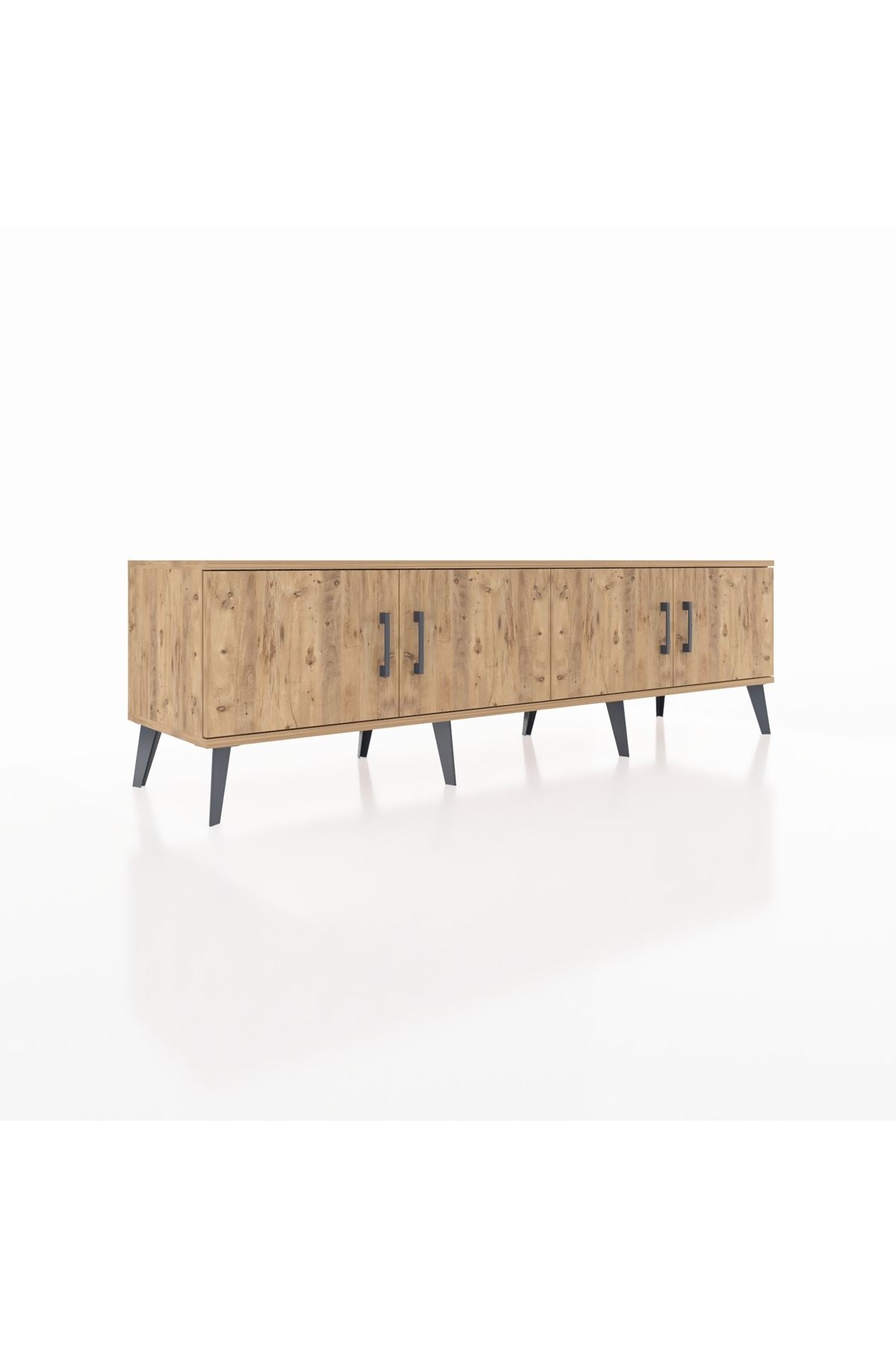 Hyperion TV Ünitesi 2 Raflı 4 Kapaklı 176x44x51 Çam-Çam/Aytaşı