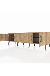 Hyperion TV Ünitesi 2 Raflı 4 Kapaklı 176x44x51 Çam-Çam/Antrasit