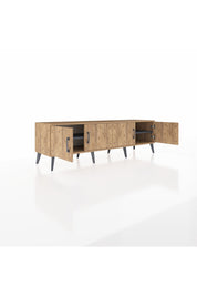 Hyperion TV Ünitesi 2 Raflı 4 Kapaklı 176x44x51 Çam-Çam/Antrasit