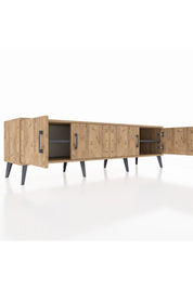 Hyperion TV Ünitesi 2 Raflı 4 Kapaklı 176x44x51 Çam-Çam/Antrasit