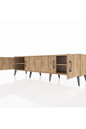 Hyperion TV Ünitesi 2 Raflı 4 Kapaklı 176x44x51 Çam-Çam/Çam