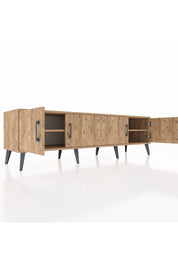 Hyperion TV Ünitesi 2 Raflı 4 Kapaklı 176x44x51 Çam-Çam/Çam