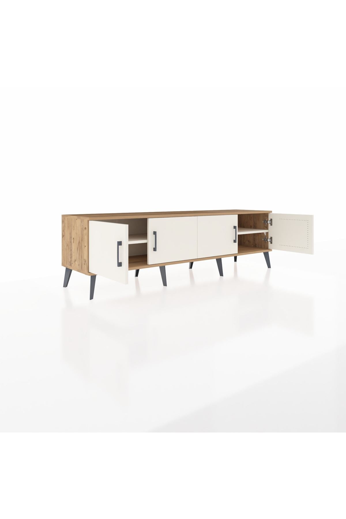 Hyperion TV Ünitesi 2 Raflı 4 Kapaklı 176x44x51 Çam-Aytaşı/Aytaşı