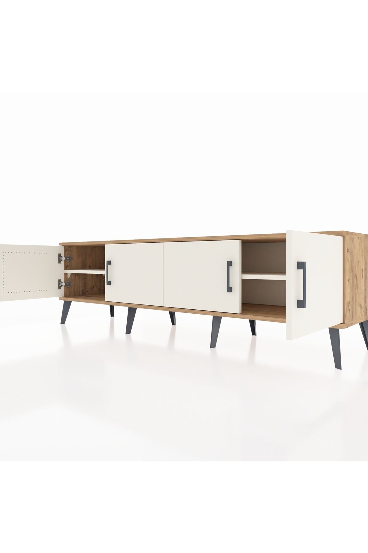 Hyperion TV Ünitesi 2 Raflı 4 Kapaklı 176x44x51 Çam-Aytaşı/Aytaşı