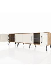 Hyperion TV Ünitesi 2 Raflı 4 Kapaklı 176x44x51 Çam-Aytaşı/Antrasit