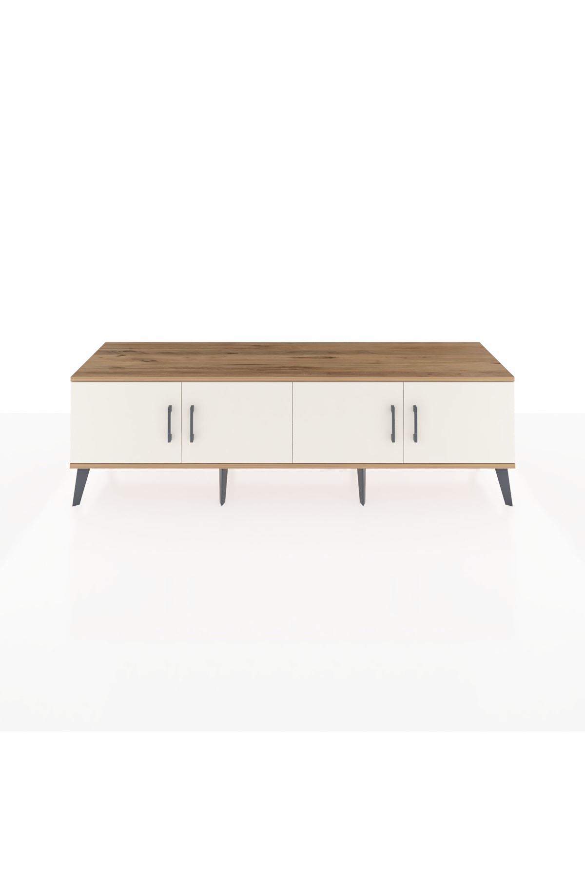 Hyperion TV Ünitesi 2 Raflı 4 Kapaklı 176x44x51 Çam-Aytaşı/Çam