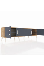 Hyperion TV Ünitesi 2 Raflı 4 Kapaklı 176x44x51 Çam-Antrasit/Antrasit