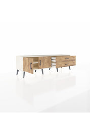 Hyperion TV Ünitesi Tek Raflı 2 Çekmeceli 2 Kapaklı 176x44x51 Aytaşı-Çam/Çam