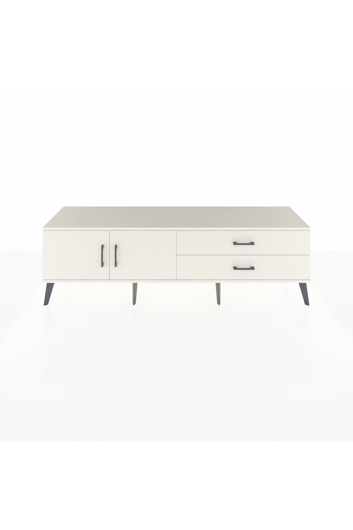 Hyperion TV Ünitesi Tek Raflı 2 Çekmeceli 2 Kapaklı 176x44x51 Aytaşı-Aytaşı/Aytaşı