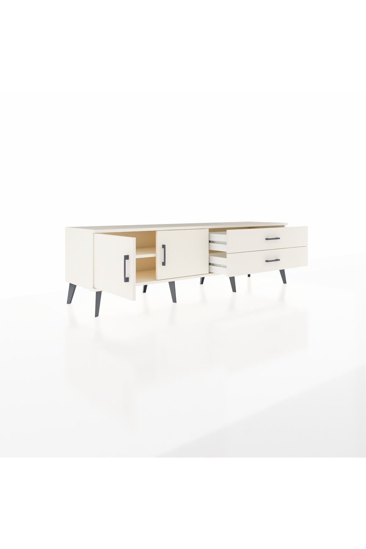 Hyperion TV Ünitesi Tek Raflı 2 Çekmeceli 2 Kapaklı 176x44x51 Aytaşı-Aytaşı/Aytaşı