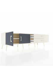 Hyperion TV Ünitesi Tek Raflı 2 Çekmeceli 2 Kapaklı 176x44x51 Aytaşı-Antrasit/Aytaşı