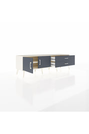 Hyperion TV Ünitesi Tek Raflı 2 Çekmeceli 2 Kapaklı 176x44x51 Aytaşı-Antrasit/Antrasit