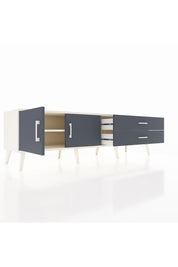 Hyperion TV Ünitesi Tek Raflı 2 Çekmeceli 2 Kapaklı 176x44x51 Aytaşı-Antrasit/Antrasit