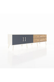 Hyperion TV Ünitesi Tek Raflı 2 Çekmeceli 2 Kapaklı 176x44x51 Aytaşı-Antrasit/Çam