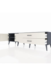 Hyperion TV Ünitesi Tek Raflı 2 Çekmeceli 2 Kapaklı 176x44x51 Antrasit-Aytaşı/Aytaşı