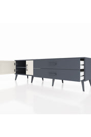 Hyperion TV Ünitesi Tek Raflı 2 Çekmeceli 2 Kapaklı 176x44x51 Antrasit-Aytaşı/Antrasit