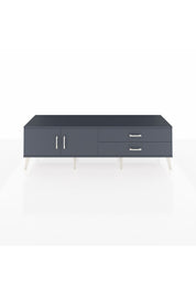 Hyperion TV Ünitesi Tek Raflı 2 Çekmeceli 2 Kapaklı 176x44x51 Antrasit-Antrasit/Antrasit