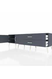 Hyperion TV Ünitesi Tek Raflı 2 Çekmeceli 2 Kapaklı 176x44x51 Antrasit-Antrasit/Antrasit