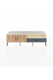 Hyperion TV Ünitesi 2 Raflı Tek Çekmeceli 2 Kapaklı 176x44x51 Aytaşı-Çam/Antrasit