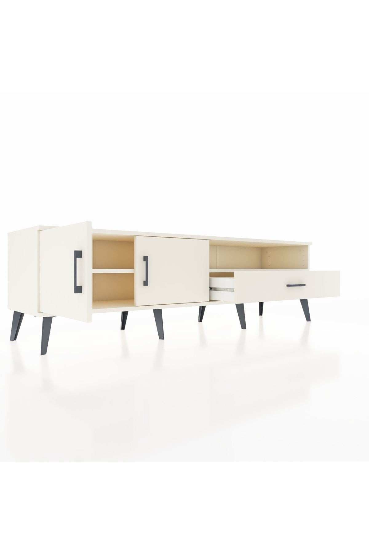 Hyperion TV Ünitesi 2 Raflı Tek Çekmeceli 2 Kapaklı 176x44x51 Aytaşı-Aytaşı/Aytaşı