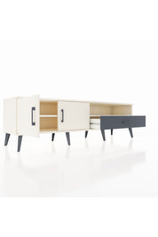 Hyperion TV Ünitesi 2 Raflı Tek Çekmeceli 2 Kapaklı 176x44x51 Aytaşı-Aytaşı/Antrasit