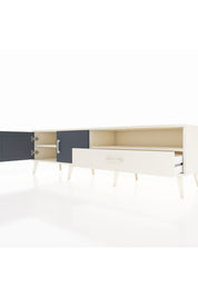 Hyperion TV Ünitesi 2 Raflı Tek Çekmeceli 2 Kapaklı 176x44x51 Aytaşı-Antrasit/Aytaşı