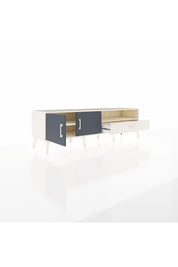 Hyperion TV Ünitesi 2 Raflı Tek Çekmeceli 2 Kapaklı 176x44x51 Aytaşı-Antrasit/Aytaşı