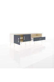 Hyperion TV Ünitesi 2 Raflı Tek Çekmeceli 2 Kapaklı 176x44x51 Aytaşı-Antrasit/Antrasit