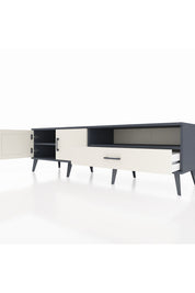 Hyperion TV Ünitesi 2 Raflı Tek Çekmeceli 2 Kapaklı 176x44x51 Antrasit-Aytaşı/Aytaşı