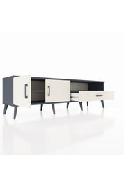 Hyperion TV Ünitesi 2 Raflı Tek Çekmeceli 2 Kapaklı 176x44x51 Antrasit-Aytaşı/Aytaşı