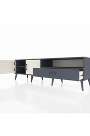 Hyperion TV Ünitesi 2 Raflı Tek Çekmeceli 2 Kapaklı 176x44x51 Antrasit-Aytaşı/Antrasit