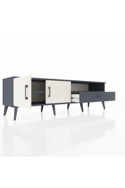 Hyperion TV Ünitesi 2 Raflı Tek Çekmeceli 2 Kapaklı 176x44x51 Antrasit-Aytaşı/Antrasit