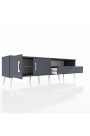 Hyperion TV Ünitesi 2 Raflı Tek Çekmeceli 2 Kapaklı 176x44x51 Antrasit-Antrasit/Antrasit