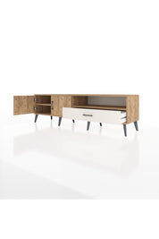 Hyperion TV Ünitesi 2 Raflı Tek Çekmeceli 2 Kapaklı 176x44x51 Çam-Çam/Aytaşı