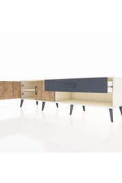 Hyperion TV Ünitesi Tek Raflı Tek Çekmeceli 2 Kapaklı 176x44x51 Aytaşı-Çam/Antrasit