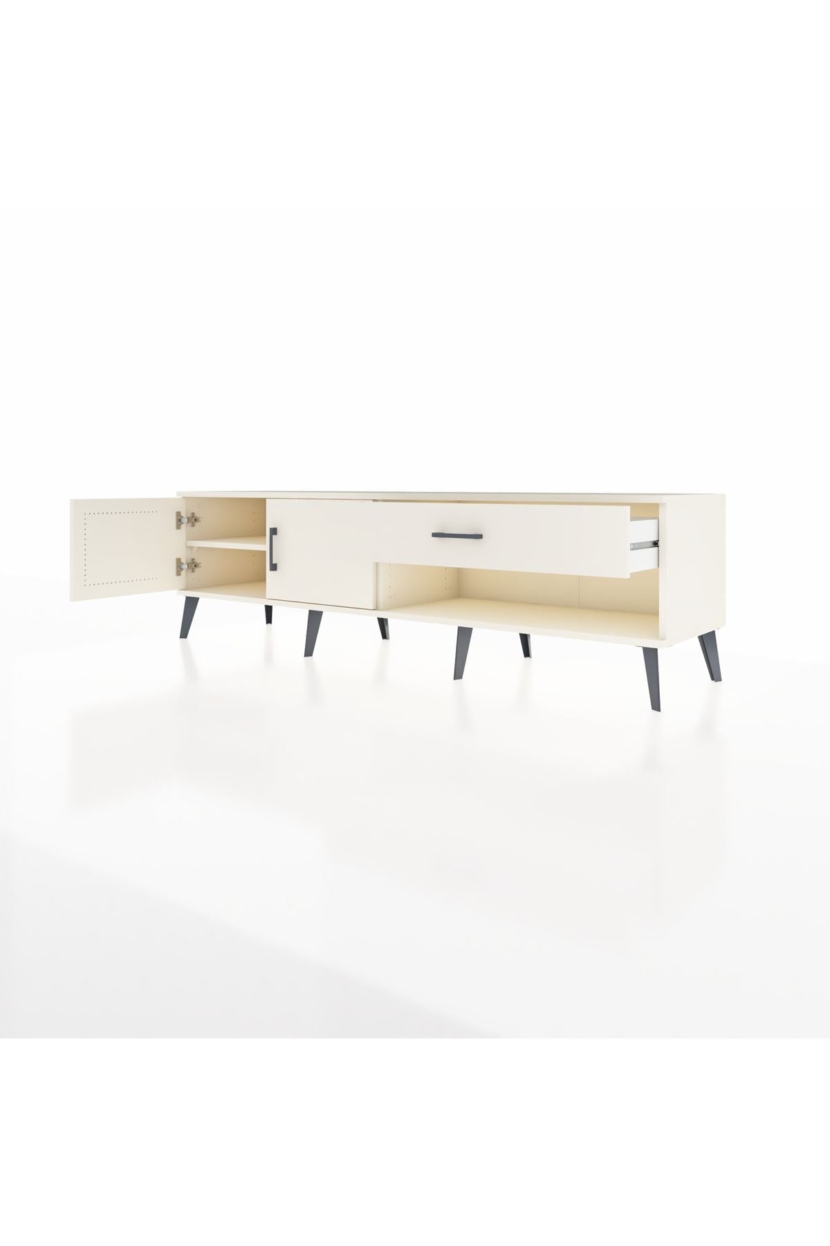 Hyperion TV Ünitesi Tek Raflı Tek Çekmeceli 2 Kapaklı 176x44x51 Aytaşı-Aytaşı/Aytaşı