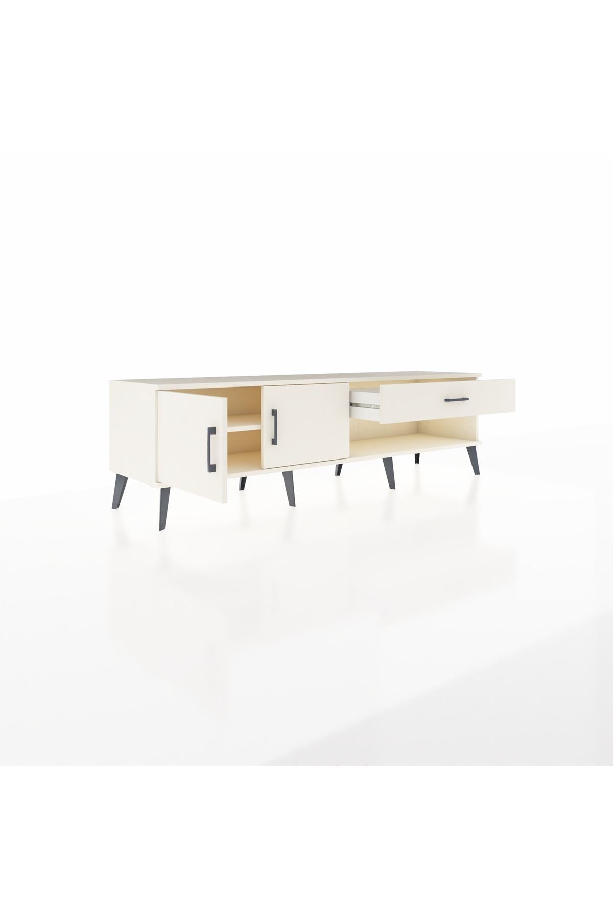 Hyperion TV Ünitesi Tek Raflı Tek Çekmeceli 2 Kapaklı 176x44x51 Aytaşı-Aytaşı/Aytaşı