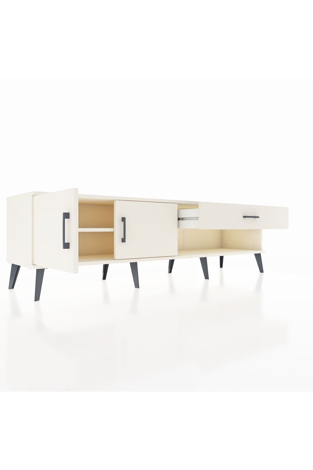 Hyperion TV Ünitesi Tek Raflı Tek Çekmeceli 2 Kapaklı 176x44x51 Aytaşı-Aytaşı/Aytaşı