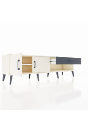 Hyperion TV Ünitesi Tek Raflı Tek Çekmeceli 2 Kapaklı 176x44x51 Aytaşı-Aytaşı/Antrasit