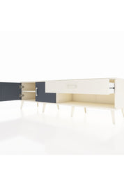 Hyperion TV Ünitesi Tek Raflı Tek Çekmeceli 2 Kapaklı 176x44x51 Aytaşı-Antrasit/Aytaşı