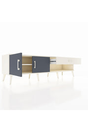 Hyperion TV Ünitesi Tek Raflı Tek Çekmeceli 2 Kapaklı 176x44x51 Aytaşı-Antrasit/Aytaşı